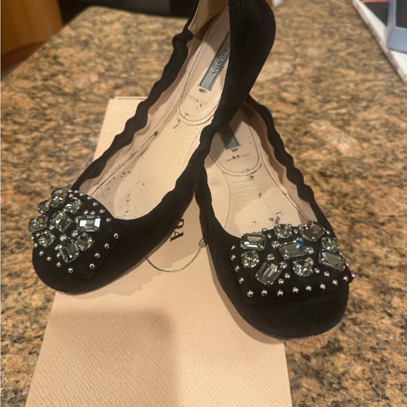 Prada ballet flat shoes Sz 39 USA Sz 9 - Picture 2 of 11